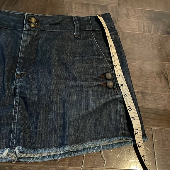 Found Denim mini skirt, distressed, raw hem. Small - Picture 8 of 8